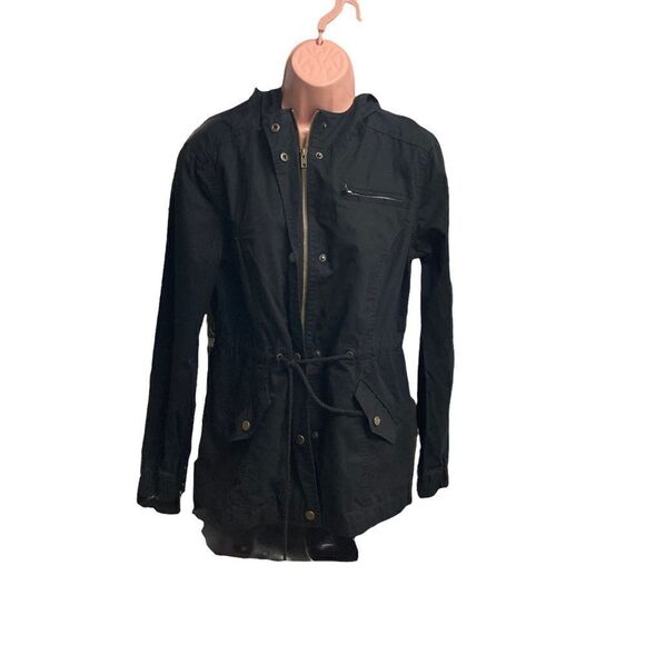 FOREVER 21 Women’s Hooded Jacket Black Size Medium - Picture 1 of 10